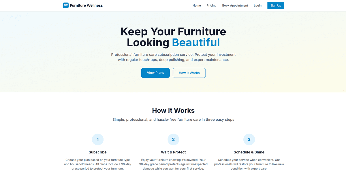 FurnishCare - Subscription-Based Furniture Touch-Up Service