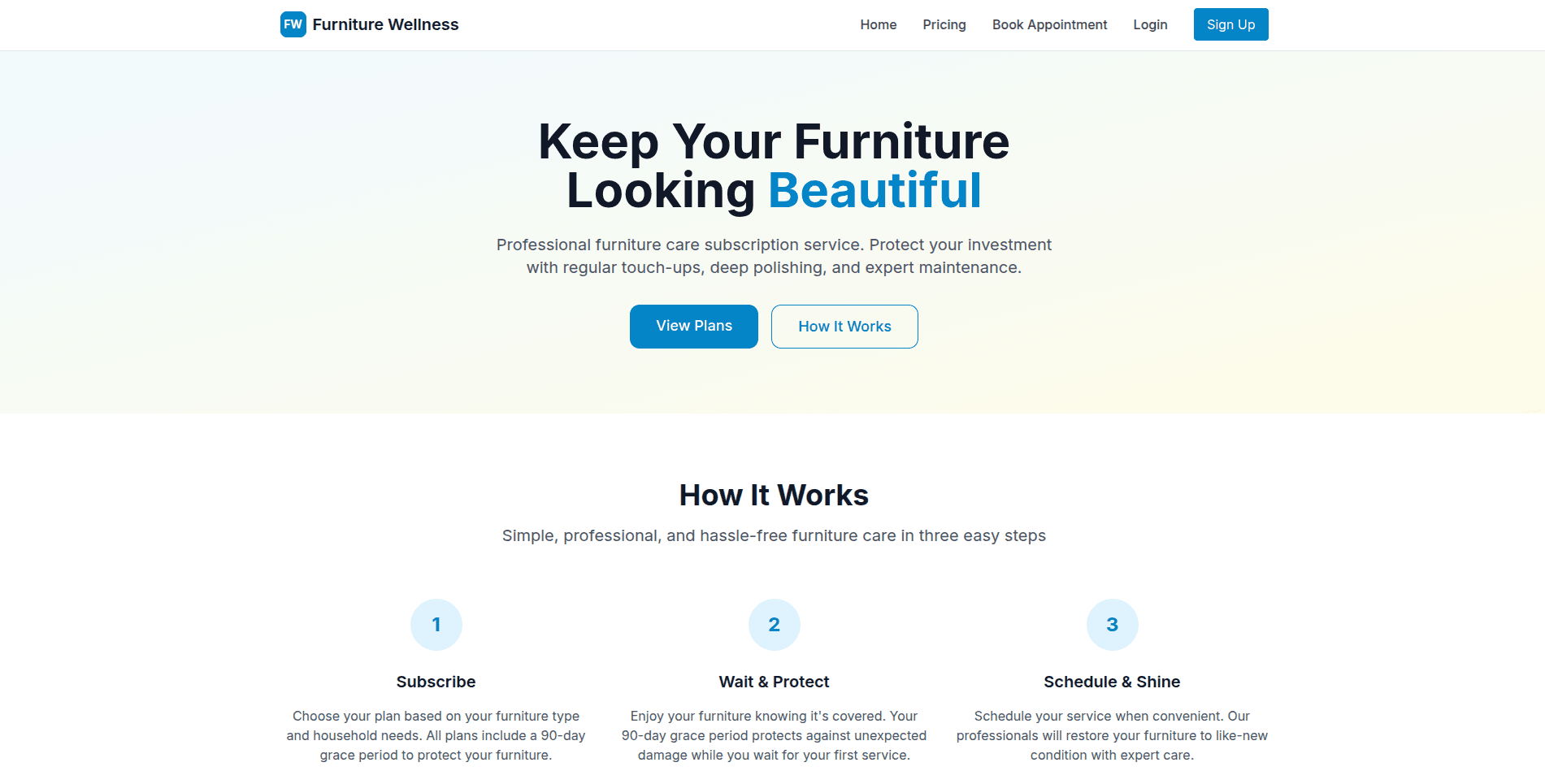 FurnishCare - Subscription-Based Furniture Touch-Up Service