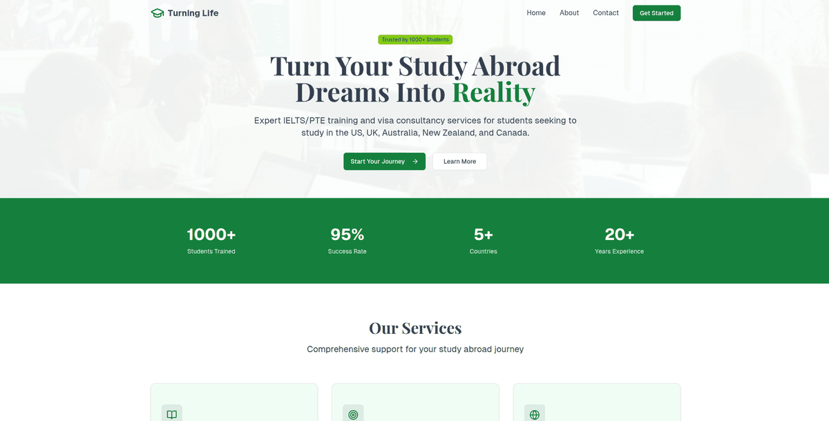 Turning Life – Visa Consultancy & IELTS / PTE Coaching
